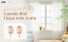 4 Pa 2 5  Round Wood Ball Ain Rod Finial With Screw Newel Post