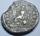197-200 Ad Ancient Silver Roman Septimus Severus 1 Denarius Rome Vf Detail Coin