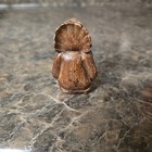 Carved Syroco Indian Chief America  With Peace Pipe Sitting Native  - 3 Inch