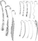 13pcs set Metal Bookmark For Women Men  Hairpin Hook Antique Tibetan Silver 