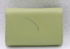 Coach Light Green Smooth Leather Travel Contact Lens Case With Mirror Never Used