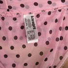 Vtg B tempt d Pink W   Black Polka Dot Panties Sz 7 L Ruffled  Semi-sheer