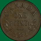 1926 Canada 1 Cent George V Extremely Fine Xf Coin  45914