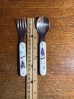Vintage Barney And Friends Children s Spoon   Fork Set 1992 Toddler Baby