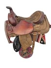 16   Qh Big Horn  110 Brown Leather   Cordura Western Trail Saddle Light Weight