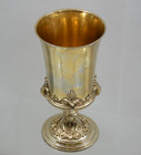 Fine Antique Silver Gilt Kiddush Cup Goblet Eastern European Austria Judaica 19c