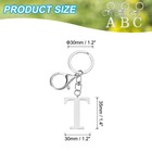 Initial Letter Key Chain Letter A-z Keychain Initials Keyring  Silver  t 