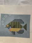 Meredith Collection Needlepoint Charley Harper  Blue Gill Fish Hand Painted Kit