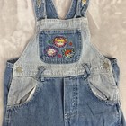 Vintage Nickelodeon Rugrats Shortalls Overalls Kids 8 Blue Denim 90s Y2k Retro