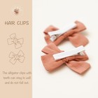 Baby Hair Clips - 24 Pcs Fully Lined Hair Bow Clips For Fine Hair Cotton Tiny   
