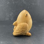 Shark Bird Figurine Unique Wood Carving Desk Trinket 2 5    X 2   