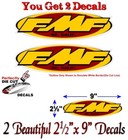 2 Fmf Racing 9  Vinyl Decals Exhaust Pipes Motocross Motorcycle Atv Quad Sticker