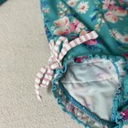 Ruffle Butts Swimsuit Baby 6-12m Teal Floral Long Sleeve One Piece Rashguard