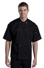 Edwards Garments 3306 Men s 10 Button Short Sleeve Mesh Chef Coat Size 6xl Black