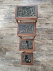 Antique Asian Nesting Tables Set Of 4 Hand Carved Wood
