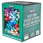 Kirkland Signature Holiday Bows 50 Count 2006168  Bright Colors  distressed Pkg