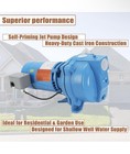 1 2 Hp Cast Iron Shallow Water Well Jet Pump 115v  230v Blue