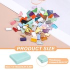 Irregular Glass Mosaic Tiles  100g 0 2lb Stained Glass Sheets  Green Series