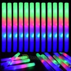 24 120 Pack 16  Led Flashing Glow Foam Sticks Light Up Foam Sticks For Dj Party