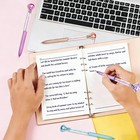 Crystal Ballpoint Pen Set 4pcs Writing Pens Office School Home Office Supplies