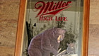Miller High Life Beer Mirror Sign  Wisconsin Black Bear  Wildlife Series