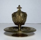 Antique French Bronze Inkwell Classical Figures 19th Century