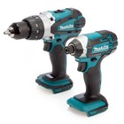 Makita Dlx2145zj 18v Lxt Dhp458z Combi Drill   Dtd152z Impact Driver In Makpac C