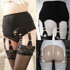 Alacki Women Retro 6 Straps Suspender Belt 12 Claws Garter Belts Sexy Underwear