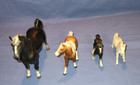 Vintage Lot Of 4 Beautiful Porcelain  Horse Figurines Various Makers size