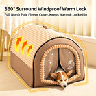 Dog House Kennel Pet Dog Cat Bed For Small Dogs Winter Warm Plush Cat Bed Nest