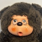 Vintage Rubber Face Monkey Plush Doll Thumb Sucking Monchhichi Style Brown