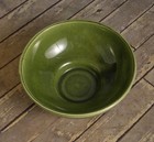 Haeger Pottery Usa Round Avocado Green Planter Pot  101 7 75 By 3  Clean Vintage