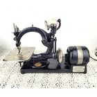 Antique Willcox And Gibbs Automatic Sewing Machine With Extra Parts Working