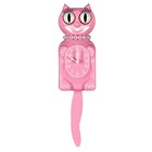 Pink Satin Miss Kitty Cat Clock  3 4 Size  12 75  Usa Made Free Battery Kit Cat