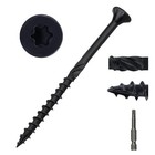 Flat Head Outdoor Deck   Lag Screws - Epoxy-coated Rust  10 X 3-1 2  Black