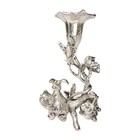 1998 Vintage Arthur Court Bunny Rabbit Floral Pewter Candlestick 6  