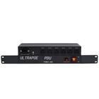 1u Pdu Rack Mount Power Strip 100v-240v-15a 6 Outlet Horizontal Surge Protection
