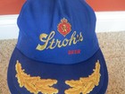 Vintage Strohs Beer Snapback Hat Back Mesh Trucker Scrambled Eggs