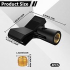 4 Pack Universal Adjustable Mic Clips For Stands  Wireless Microphone Holder