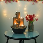 Tabletop Fountain Water Waterfall Zen Relaxation Soothing Small Decor Indoor New