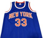 New York Knicks Patrick Ewing Autographed Pro Style Jersey Bas Authenticated