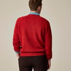 Nwt J Crew 100  Brushed Wool Crewneck Sweater In Heather Cardinal Red
