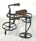 Vintage Mini Tricycle Metal Iron   Wood Decorative Rustic Home Decor Large Doll