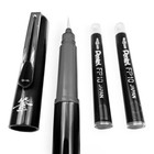 Pentel Refillable Pocket Brush Pen - 2 Gray Ink Cartridges - Black Barrel