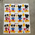 Vintage Walt Disney Mickey Mouse Fabric Panel Cut N Sew Football Sports Craft