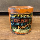 Vintage Buckingham Bright Cut Plug Smoking Tobacco Tin Can Excellent Condition