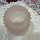 Vintage Pink Indiana Glass Diamond Point Frosted Glass Fairy Lamp
