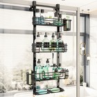 4 Tier Over The Door Shower Caddy  Hanging Shower Organizer With 22 Hooks And   