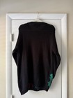 Vintage 90s Spice Of Life Christmas Sweater Black Wreath Poinsettia Ugly Xmas