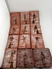 Rubber Vintage Toy Soldier Molds Lot Of 6